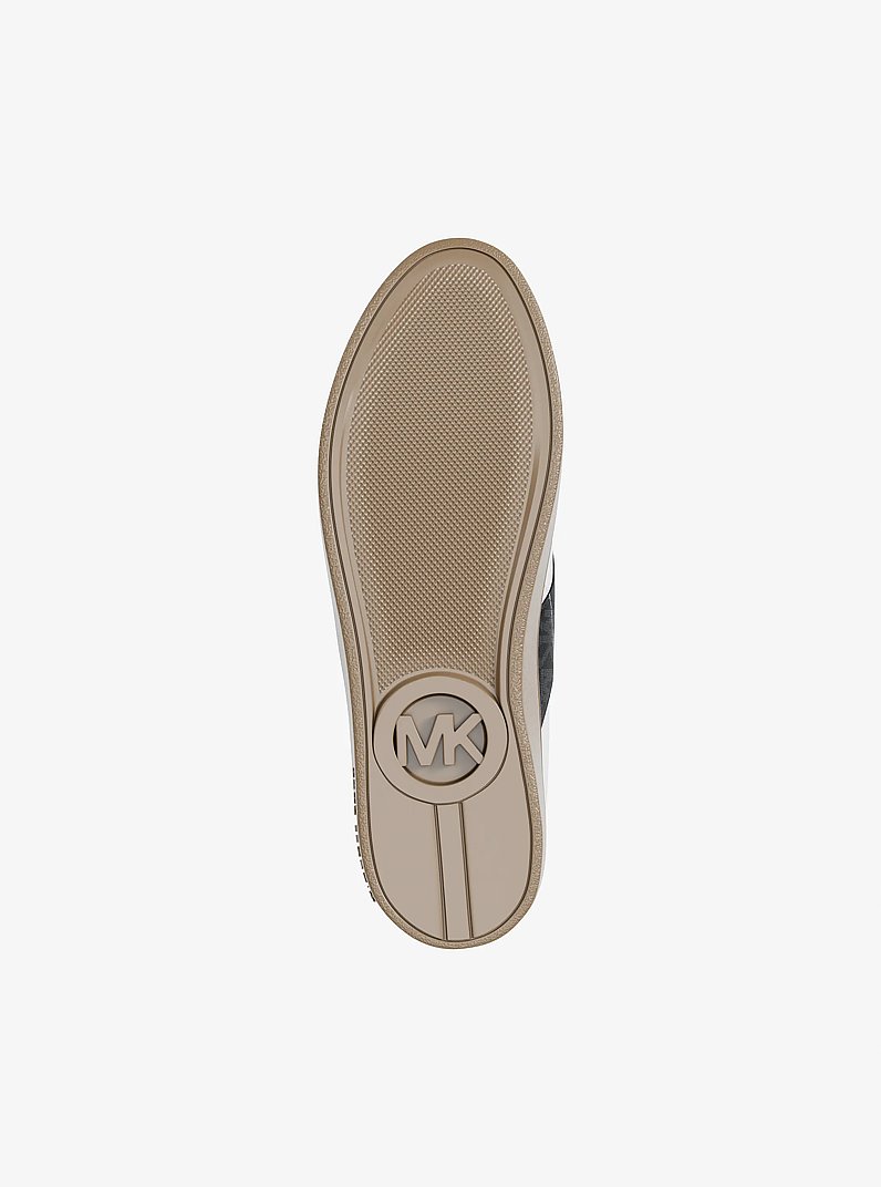Sneaker Kaycee con righe e stampa logo in NERO | Michael Kors