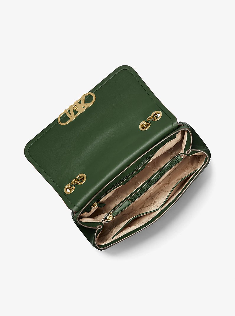Parker Extra-Large Leather Shoulder Bag in AMAZON GREEN | Michael Kors
