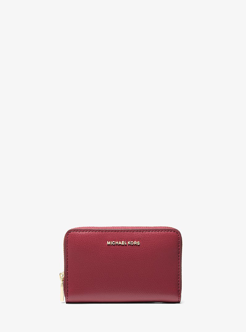 Jet Set Small Leather Wallet in DEEP RED | Michael Kors