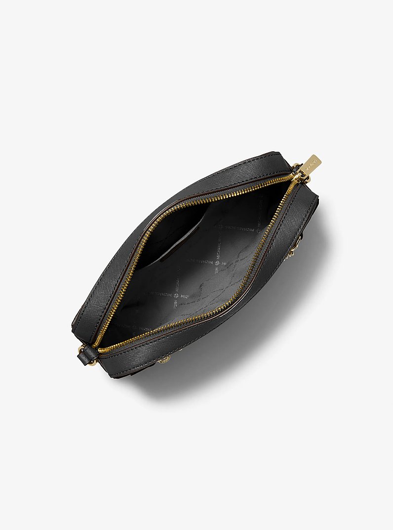 Bolsa cruzada Jet Set grande de piel Saffiano in NEGRO | Michael Kors