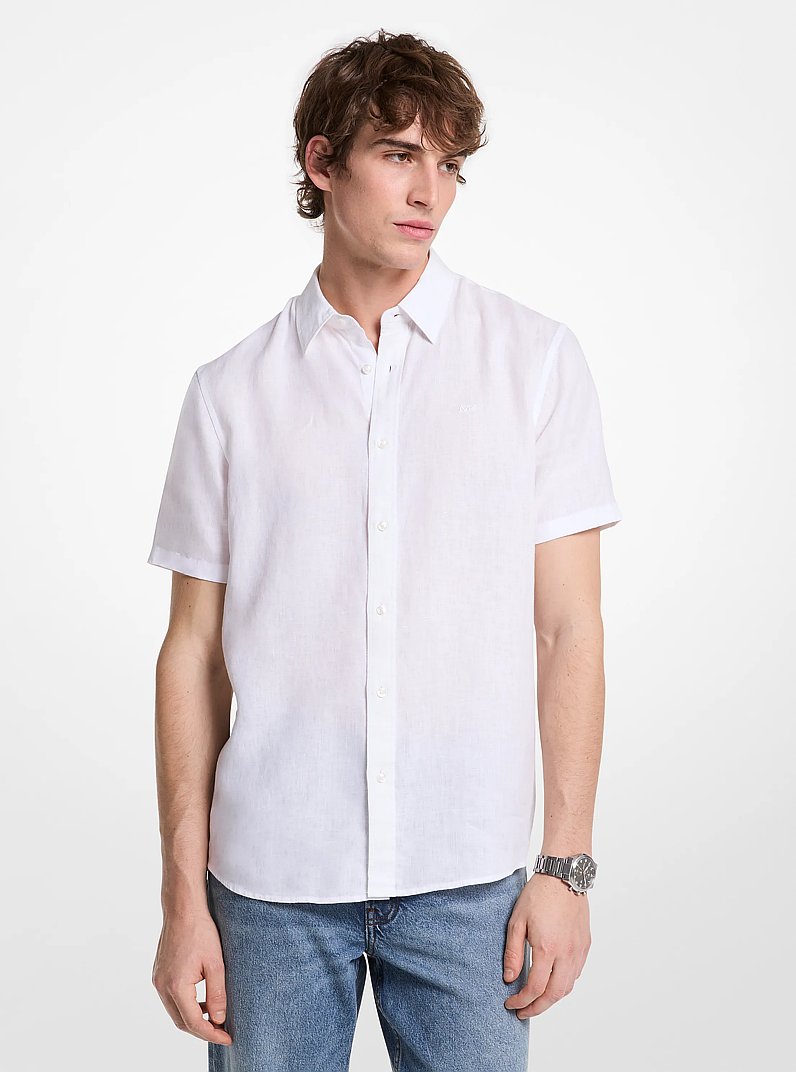 Chemise en lin in BLANC | Michael Kors