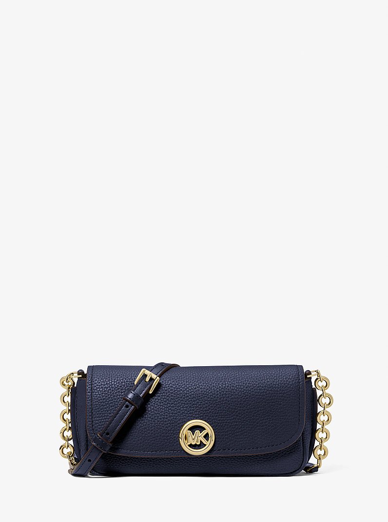Umh&auml;ngetasche Nolita Small aus gekrispeltem Leder in BLAUGR&Uuml;NES KLEID | Michael Kors