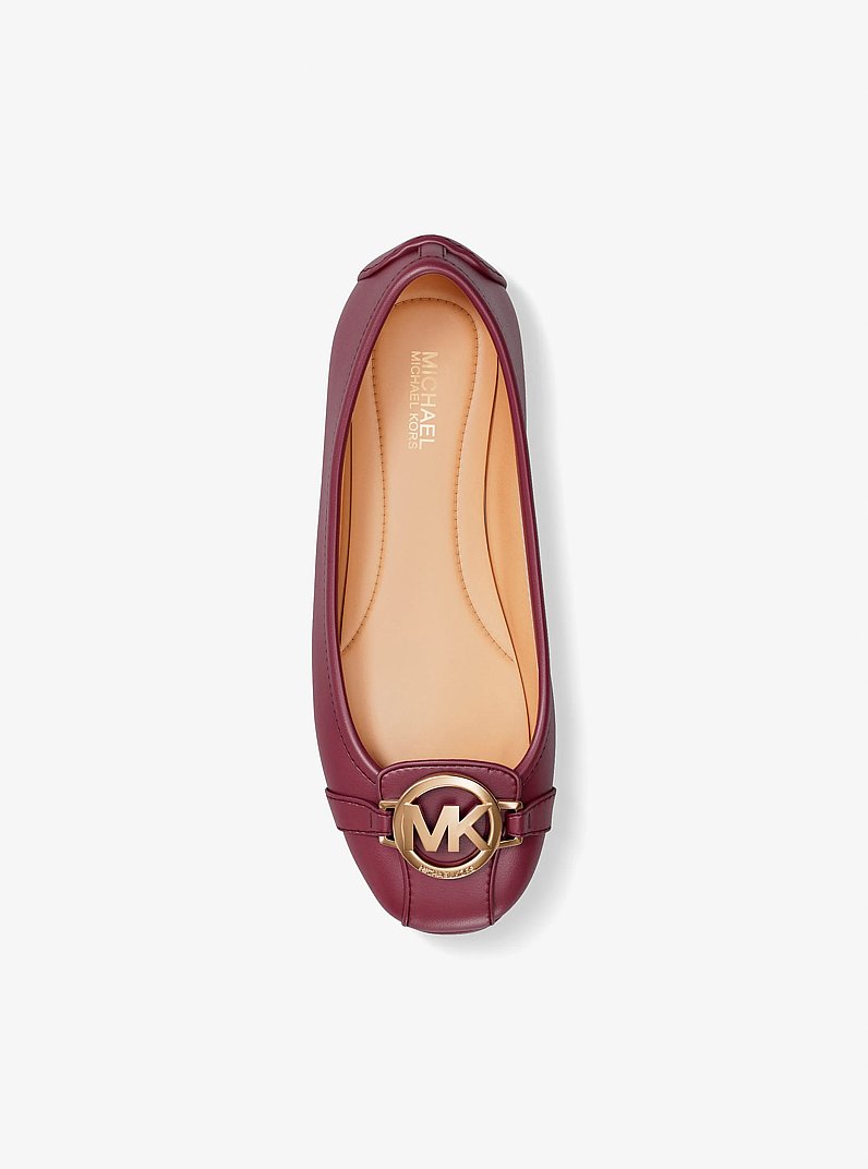 Fulton Leather Moccasin  in MAROON | Michael Kors