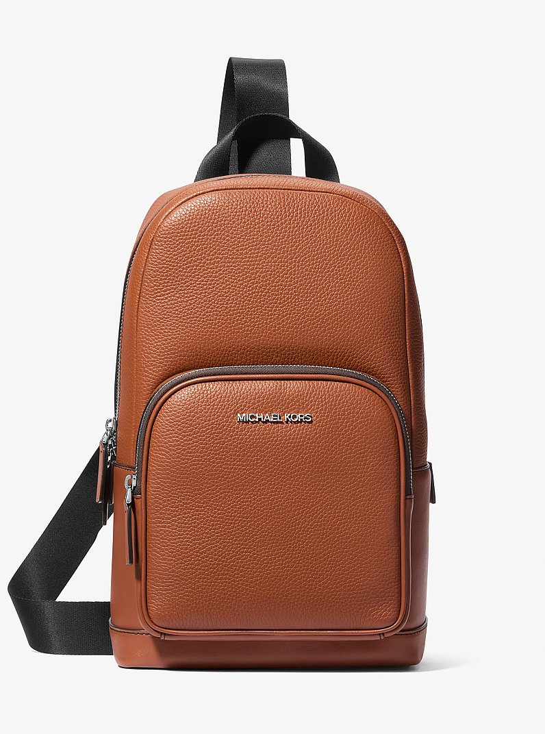 Mochila bandolera Cooper de cuero granulado in LUGGAGE | Michael Kors