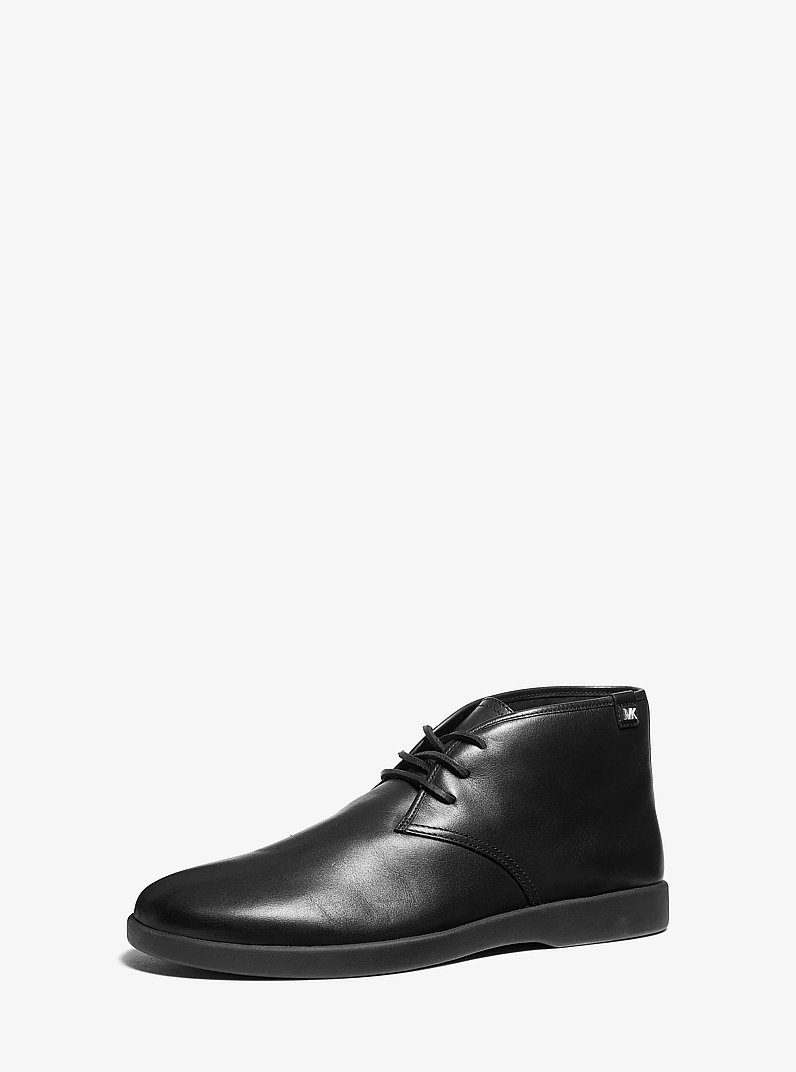Wesley Leather Boot in BLACK | Michael Kors