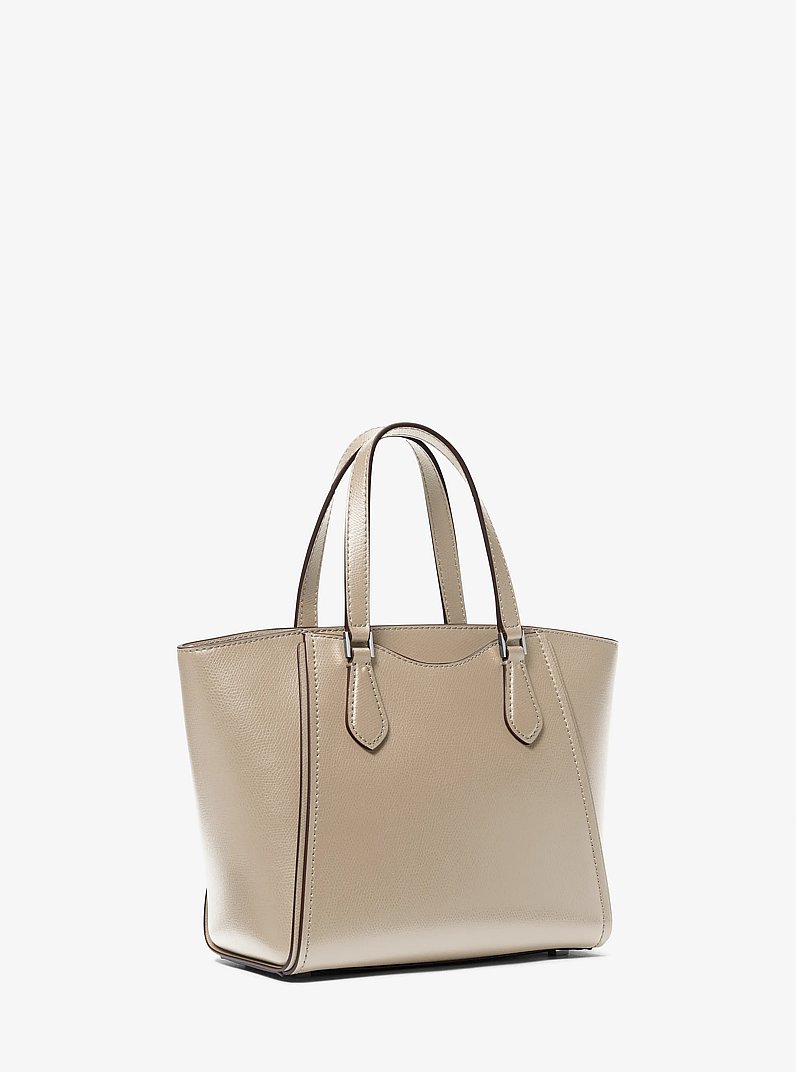 Taryn Small Leather Convertible Crossbody Bag in LIGHT SAND | Michael Kors