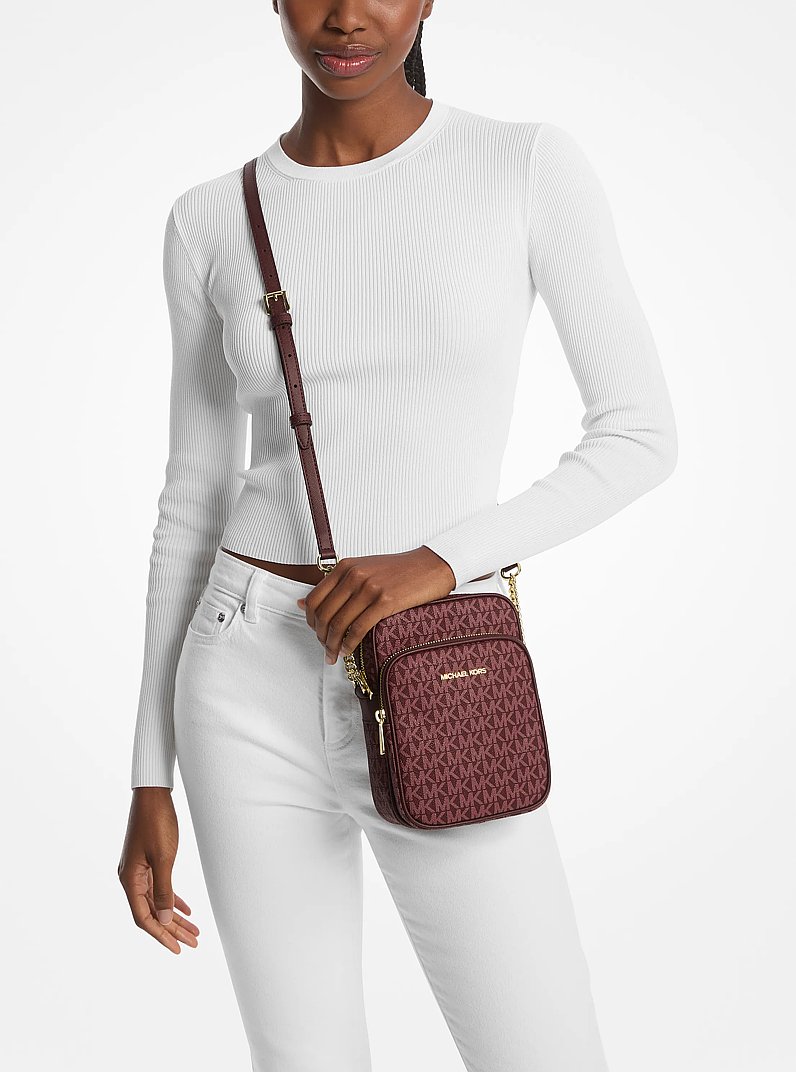 MICHAEL KORS OUTLET JET SET TRAVEL ラージ Jet Set Travel Extra-Large Striped Signature Logo Weekender Bag in