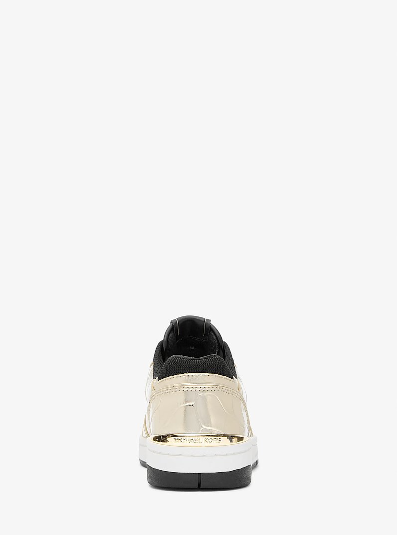 Rebel Metallic Crocodile Embossed Leather in PALE GOLD | Michael Kors