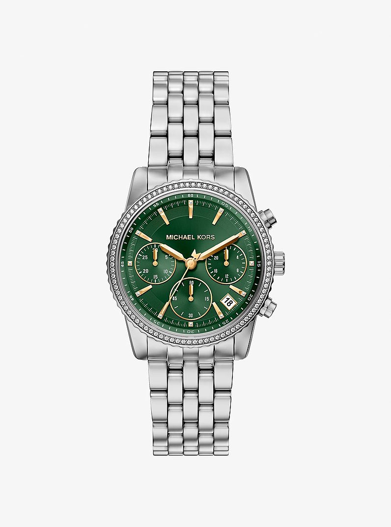 Armbanduhr Bryant im Silberton mit Pav&eacute; in SILBERTON | Michael Kors