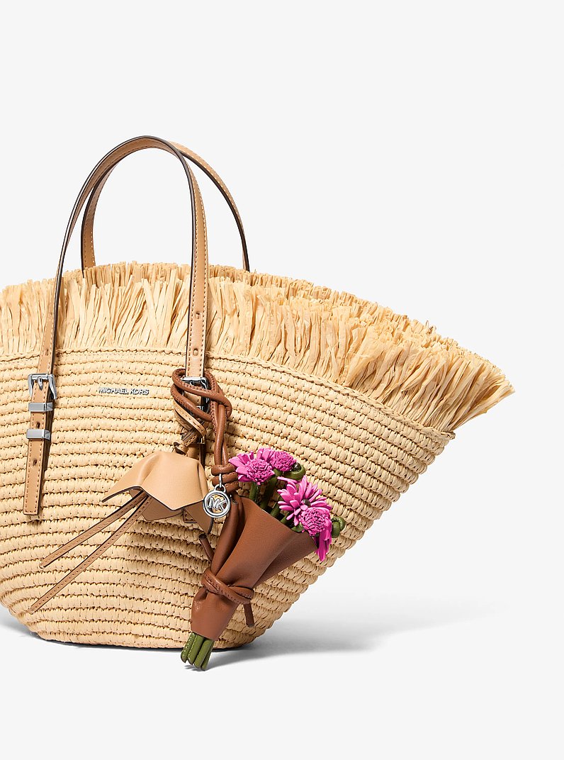 Leather Floral Bouquet Bag Charm in RASPBERRY | Michael Kors