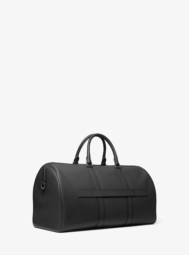 Cooper Pebbled Leather Duffel Bag in BLACK | Michael Kors