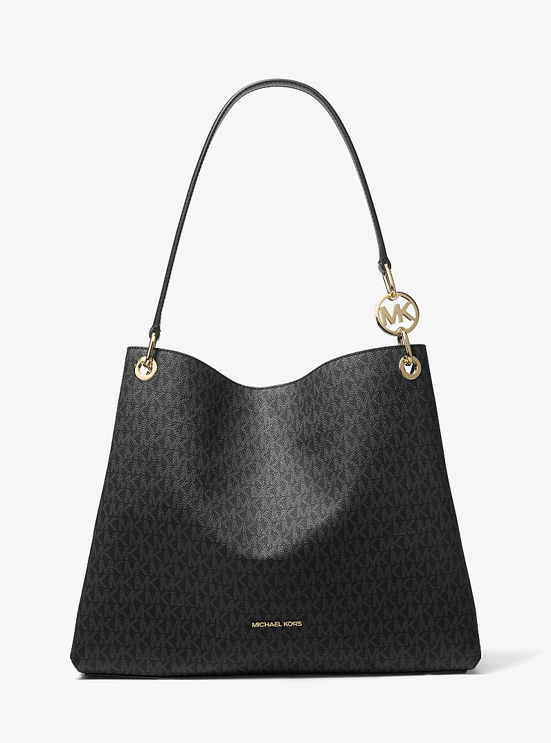 Christina Large Signature Logo Shoulder Bag in LT CRM MULTI - Sale