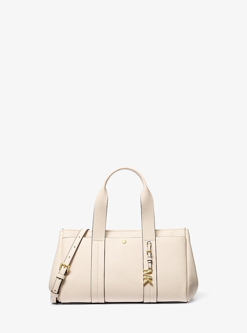 Bolso satchel Romee peque&ntilde;o de piel granulada in CREMA CLARO | Michael Kors