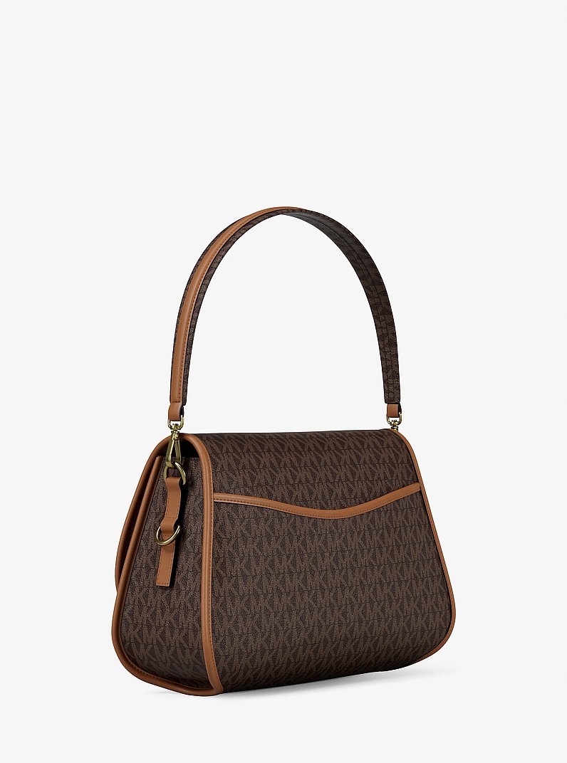 Wandelbare Messenger-Tasche Holmes Medium mit Signature-Logomuster in BRN/EICHELBR | Michael Kors