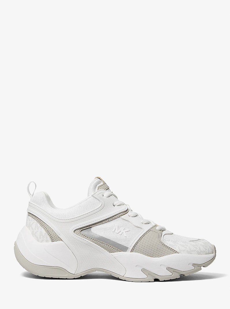 Chase Mixed-Media Trainer in BRIGHT WHT | Michael Kors