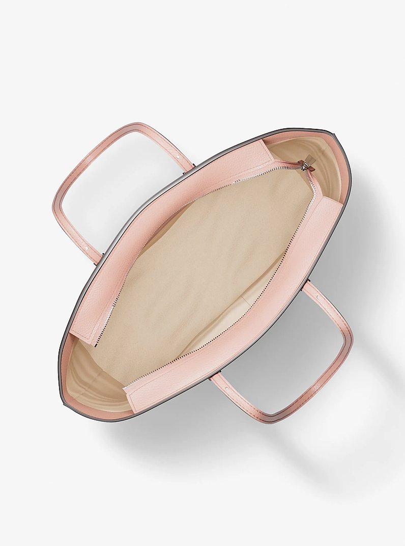 Grand cabas Quinn en cuir grain&eacute; in ROSE FUM&Eacute; | Michael Kors