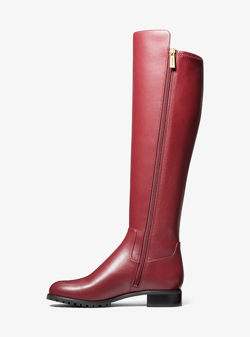 Bota Britt ancha lisa in CEREZA OSCURO | Michael Kors