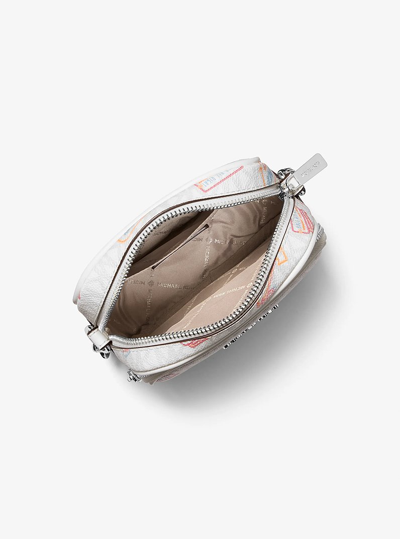 Bandolera Jet Set mediana con estampado del logotipo exclusivo in BLANCO INTENSO | Michael Kors