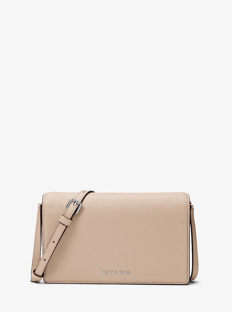 Jet Set Medium Pebbled Leather Crossbody Bag in LIGHT SAND | Michael Kors