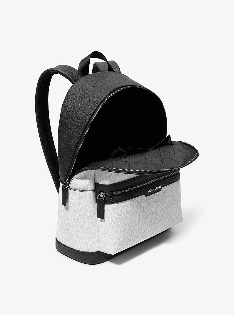Sac &agrave; dos Cooper &agrave; logo Signature in BLANC &Eacute;CLATANT | Michael Kors