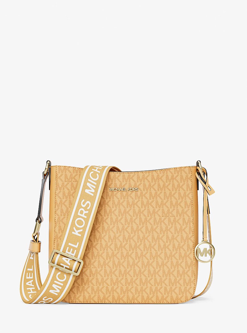 Jet Set Small Signature Logo Crossbody Bag in HONEYWHEAT | Michael Kors