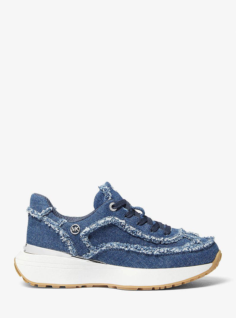 Ari Frayed Denim Trainer in DENIM | Michael Kors