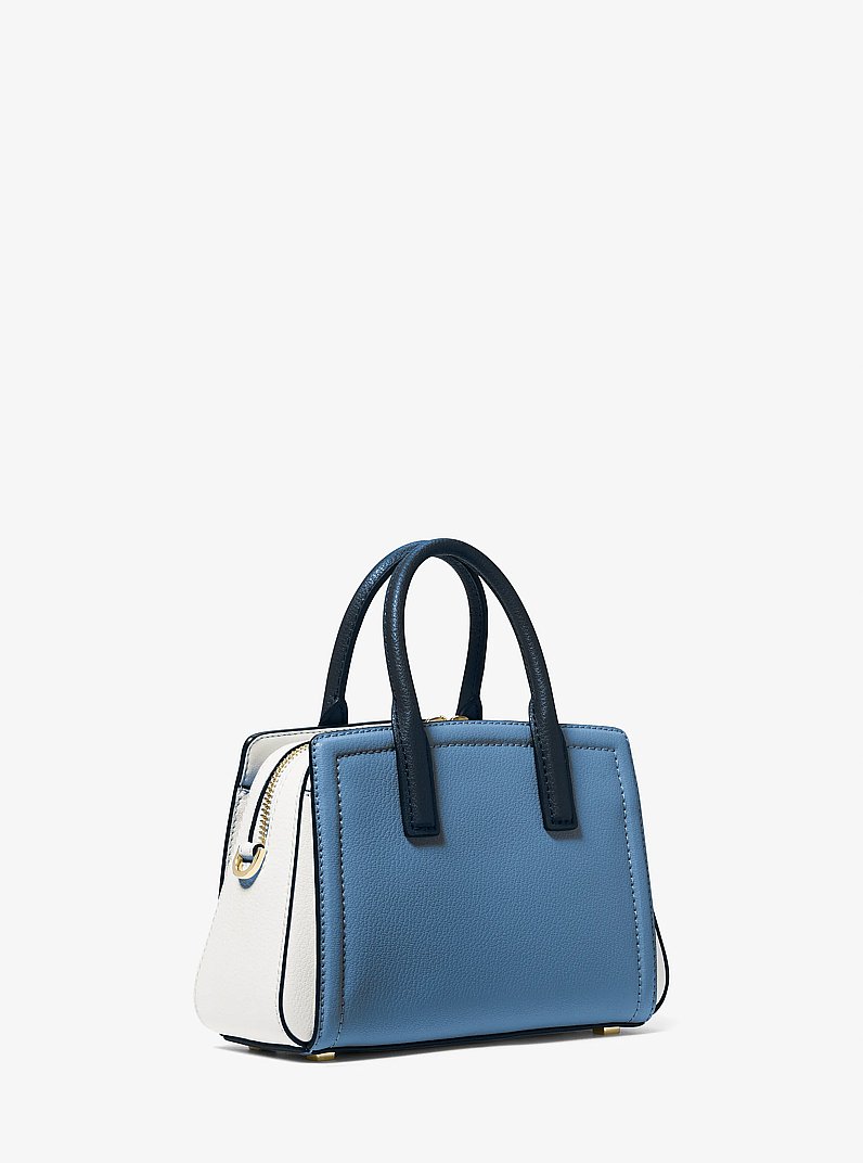 Laila Extra-Small Color-Block Leather Crossbody Bag in MIMOSA