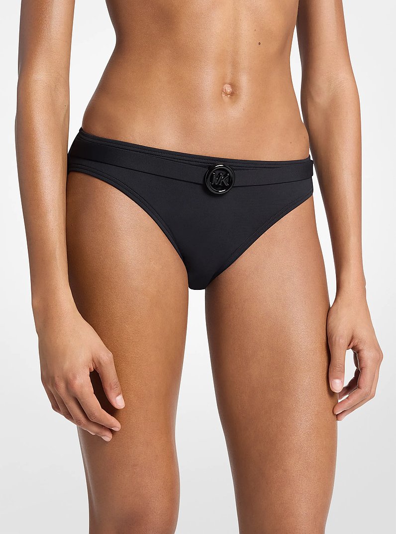Bikinihose mit Logo und G&uuml;rtel in SCHWARZ | Michael Kors