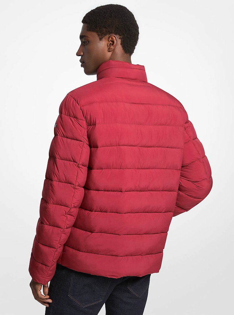 Baxter Nylon Puffer Jacket in CHERRY | Michael Kors