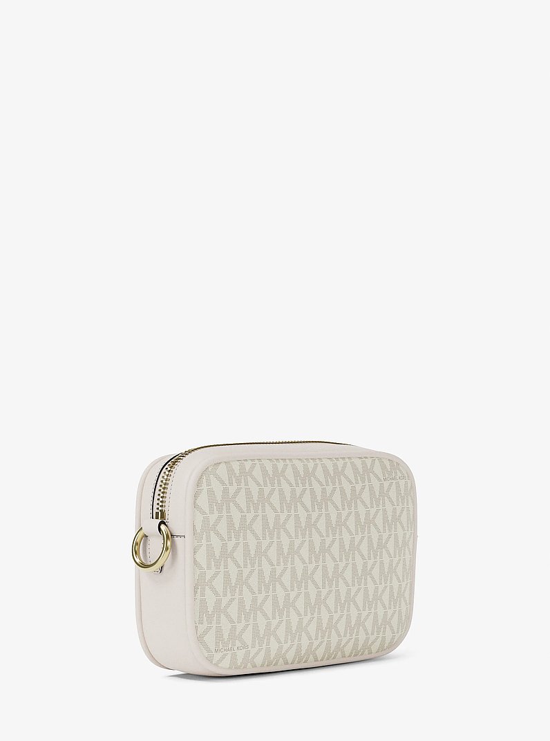 Petit sac &agrave; bandouli&egrave;re pour cam&eacute;ra Jet Set &agrave; logo Signature in CR&Egrave;ME MULTI L&Eacute;GER | Michael Kors