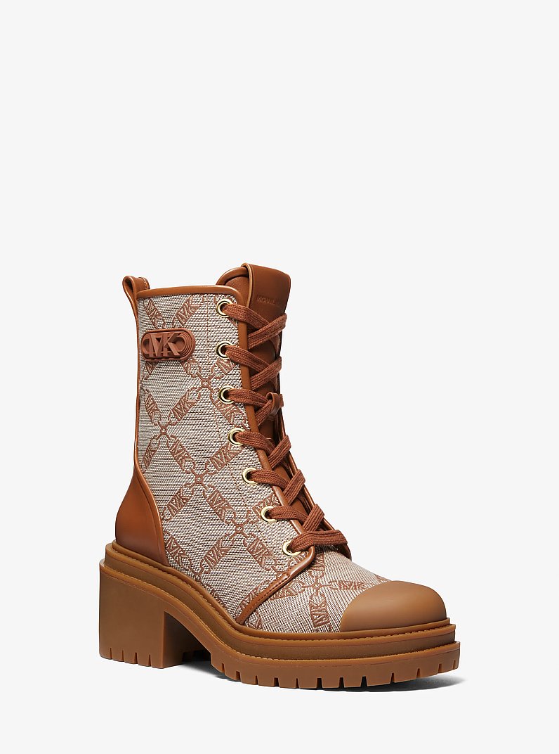 Bota de estilo militar Hanley de jacquard con logotipo imperio