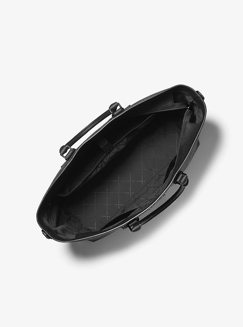 Hudson Signature Logo Tote Bag in BLACK | Michael Kors