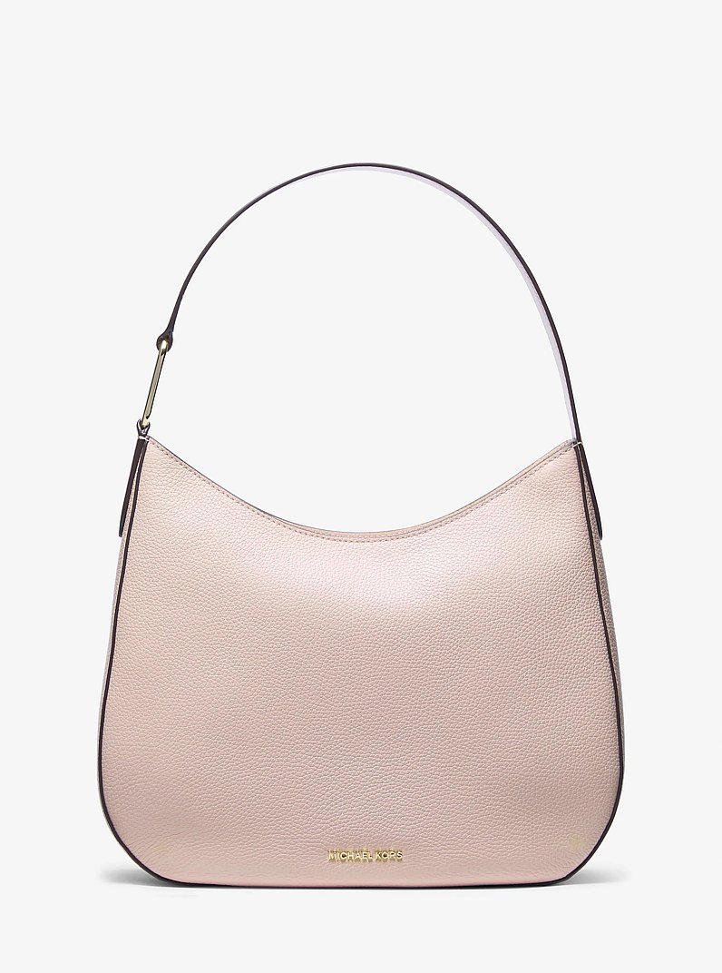 Kensington Large Pebbled Leather Hobo Shoulder Bag in SOFT PINK | Michael Kors