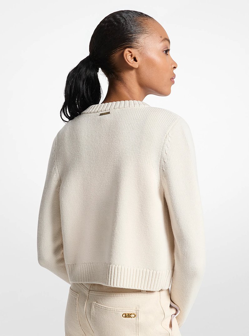 Wool Cardigan in SOFT ECRU | Michael Kors