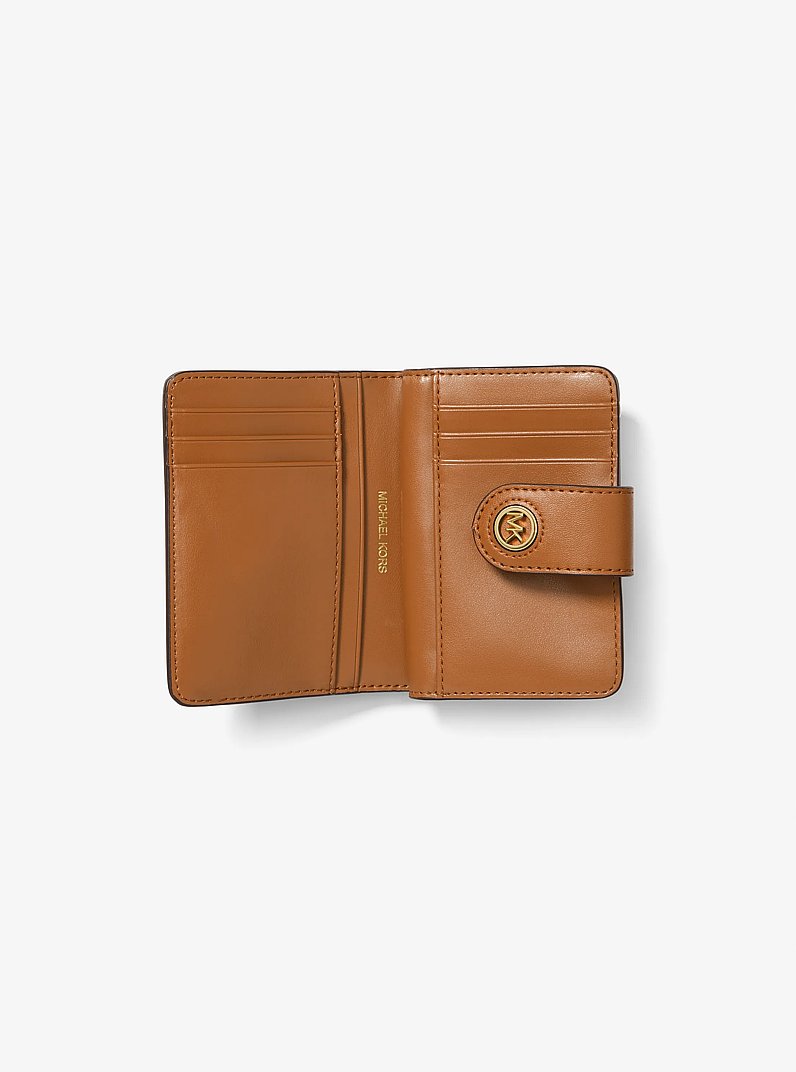 Small Signature Logo Wallet in VANILLA/ACORN | Michael Kors