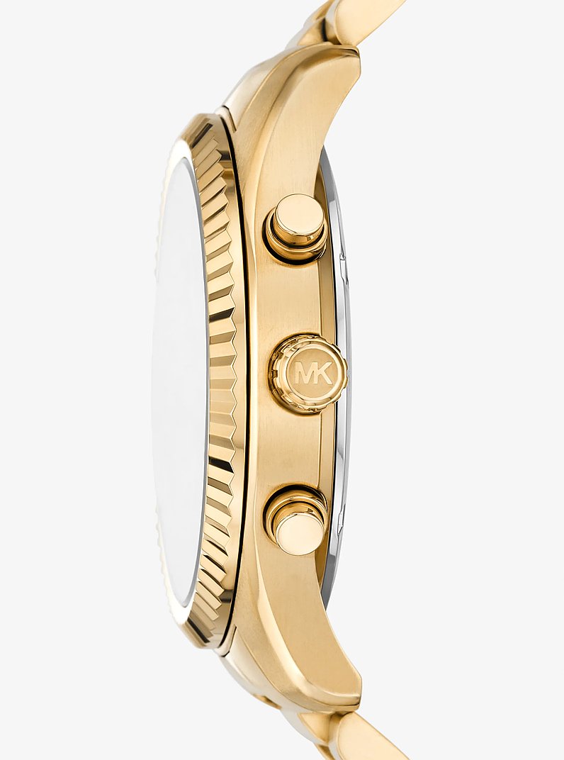 Oversized Lexington Gold-Tone Watch in GOLD | Michael Kors
