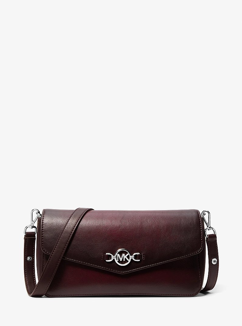 Kacey Medium Burnished Shoulder Bag in BORDEAUX | Michael Kors