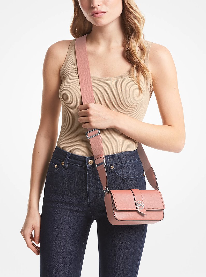 Greenwich Extra-Small Saffiano Leather Sling Crossbody Bag in