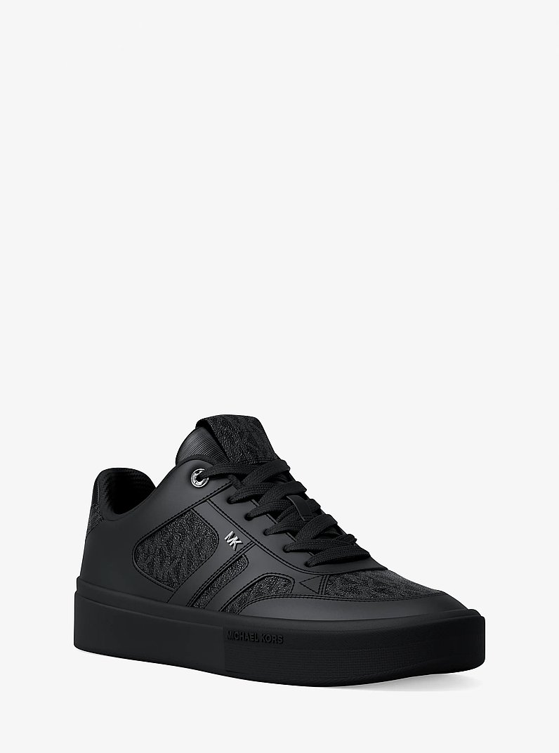 Dane Mixed-Media Sneaker in BLACK | Michael Kors