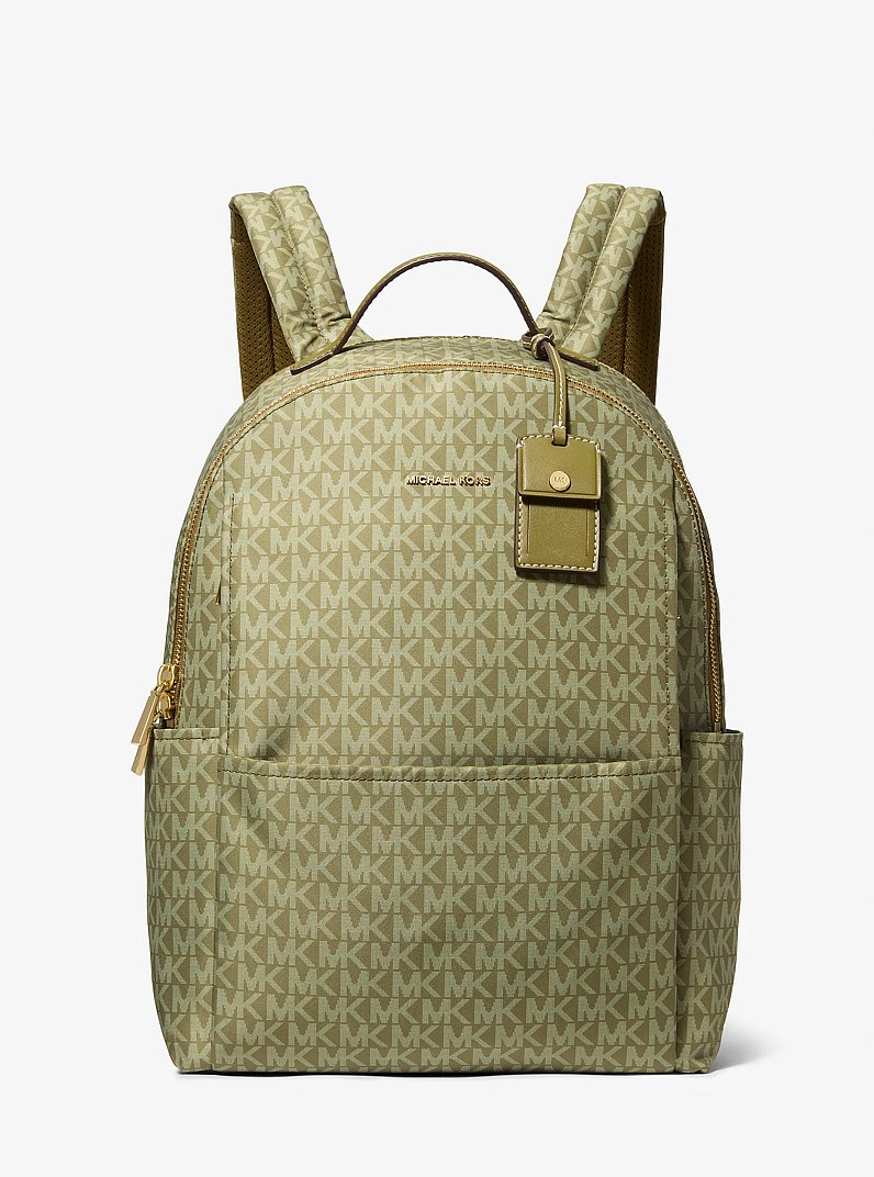 MICHAEL KORS　バックパック Sable Large Printed Signature Logo Backpack in PISTACHIO - Sale