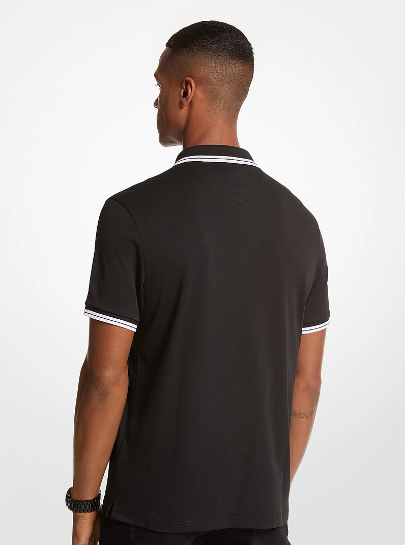 Greenwich Cotton Polo Shirt in BLACK | Michael Kors