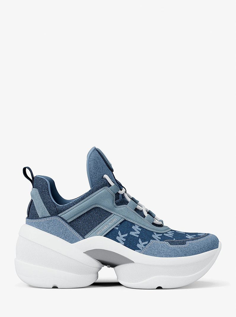 Olympia Denim Trainer in MEDIUM BLUE WASH | Michael Kors