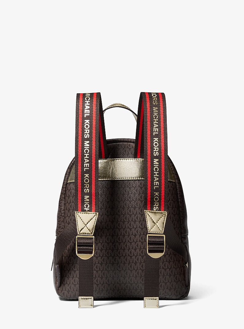 Sac &agrave; dos en toile enduite &agrave; logo et &agrave; c&oelig;ur pour enfant in CHOCOLAT | Michael Kors
