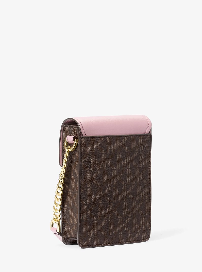 Jet Set Charm Small Signature Logo Smartphone Crossbody Bag in ROYAL PINK | Michael Kors