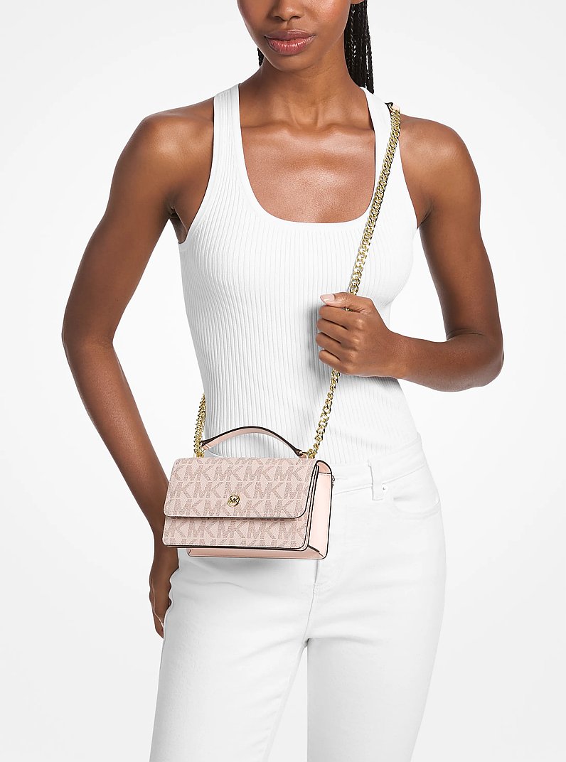 Schultertasche Abbott Small mit Signature-Logomuster in BALLETT | Michael Kors