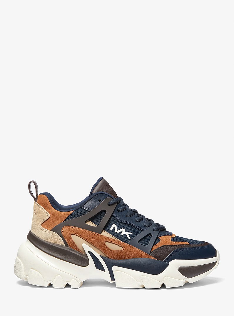 Nick Suede and Mesh Trainer in NAVY MULTI | Michael Kors