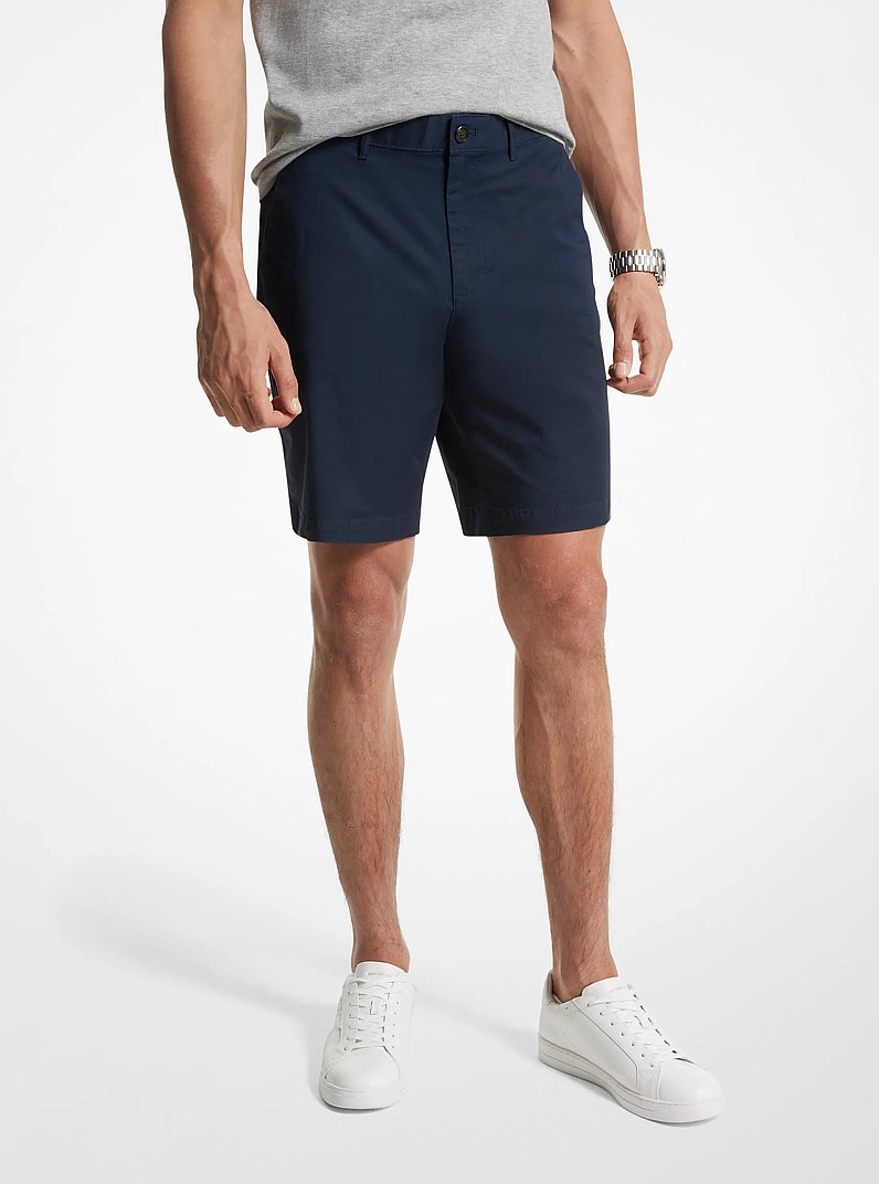 Stretch Cotton Shorts in MIDNIGHT | Michael Kors