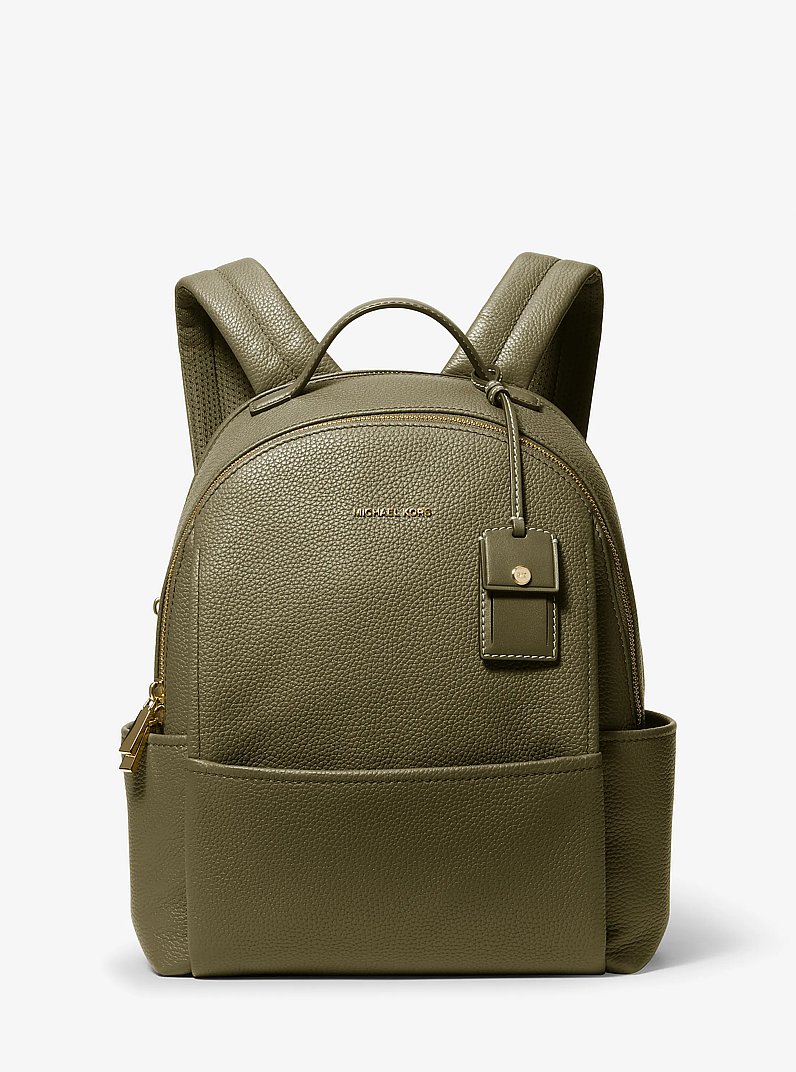 Sac &agrave; dos Sable de taille moyenne en cuir grain&eacute; in LODEN | Michael Kors