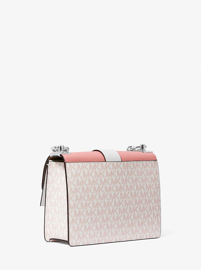 Petit sac &agrave; bandouli&egrave;re Greenwich en cuir saffiano bicolore &agrave; logo in PRIMROSE MULTI | Michael Kors