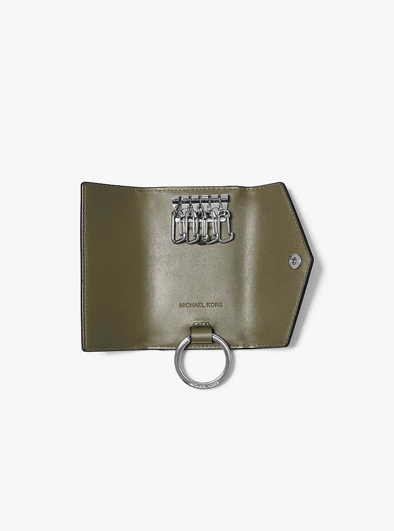 Rivington Leather Key Holder in OLIVE | Michael Kors